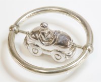 Lot 1144 - A silver Tiffany and Co baby rattle or teething ring