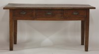 Lot 1383 - A French oak and fruitwood side table