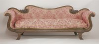 Lot 1435 - A Regency style mahogany settee