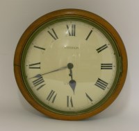 Lot 1253 - A 19th century mahogany wall clock