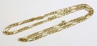 Lot 1033 - A 9ct gold figaro chain