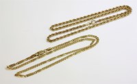 Lot 1035 - A 9ct gold curb and bar link chain