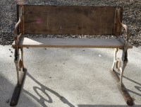 Lot 1344 - A Victorian iron garden bench