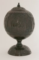 Lot 73 - An Indian carved coconut cup and cover