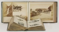 Lot 211 - TWO SCRAP ALBUMS:
Including photographs of British and Foreign scenes