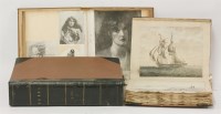 Lot 212 - THREE SCRAP ALBUMS:
With some interesting drawings and watercolours