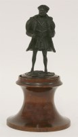 Lot 1199 - A bronze patinated figure of Henry VIII