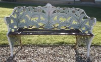 Lot 1341 - A Victorian iron garden bench