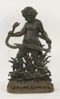 Lot 1446 - A cast iron stick stand