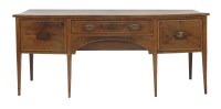 Lot 1370 - A George III mahogany bow fronted sideboard