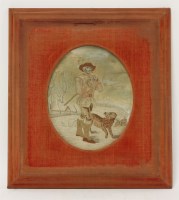 Lot 312 - Three Regency woolwork pictures