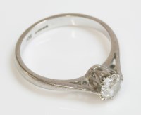 Lot 1011 - An 18ct gold single stone diamond ring