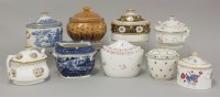 Lot 1101 - Nine early 19th century English porcelain and pottery sucriers