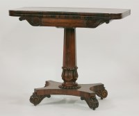 Lot 1390 - A William IV rosewood card table