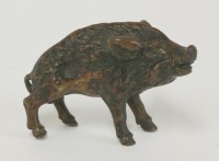 Lot 1150 - A 19th century Vienna cold painted bronze model of a boar