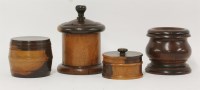 Lot 1168 - Two lignum vitae treen tobacco box and covers