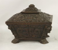 Lot 1362 - A Victorian oak sarcophagus shaped cellerette