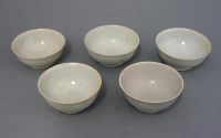 Lot 626 - Five white Zhangzhou tea bowls