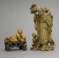 Lot 600 - A soapstone carving