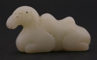 Lot 548 - A jade Bactrian camel brush rest