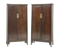 Lot 353 - A pair of Ming-style rounded-corner tapered Cabinets (Yuanjiao Gui)