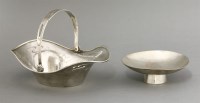 Lot 660 - A Japanese silver bonbon dish