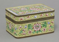 Lot 230 - A Canton enamel Box and Cover