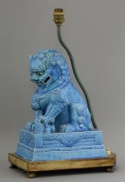 Lot 617 - A turquoise glazed Buddhist Lion and Cub