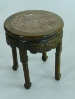 Lot 647 - A hardwood vase stand