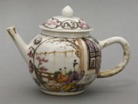 Lot 84 - A finely enamelled Teapot