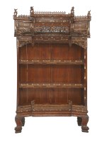 Lot 391 - An hardwood Display Cabinet