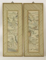 Lot 315 - A pair of Kesi embroidery Panels