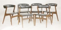 Lot 618 - A set of six Danish teak dining chairs
