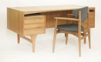Lot 623 - A Danish teak desk
