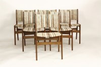 Lot 655 - A set of six Danish teak dining chairs (6)