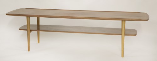 Lot 661 - A Danish teak and ash long coffee table