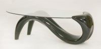 Lot 601 - A contemporary black fibreglass coffee table