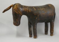 Lot 490 - A leather donkey