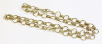 Lot 27 - A 9ct gold twisted wire chain link necklace