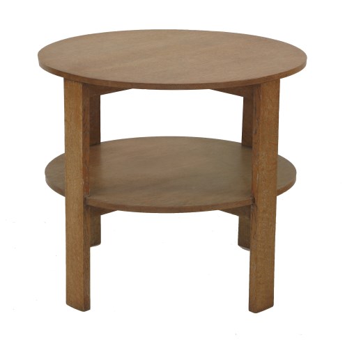 Lot 237 - An oak two-tier circular coffee table