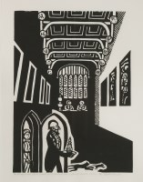 Lot 293 - Edward Bawden RA (1903-1989)
'HOUND OF THE BASKERVILLES'
Linocut