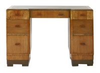 Lot 117 - An Art Deco walnut desk