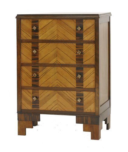 Lot 141 - An Art Deco walnut and rosewood chest