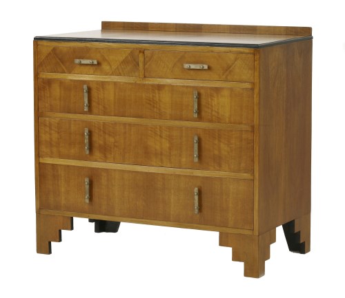Lot 144 - An Art Deco walnut chest