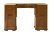 Lot 163 - An Art Deco walnut desk