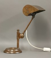 Lot 135 - A copper desk lamp