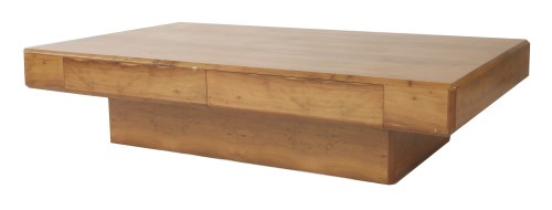 Lot 530 - A contemporary yew wood coffee table
