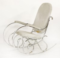 Lot 538 - A chrome rocking armchair