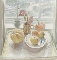 Lot 389 - Richard Bawden RWS (b.1936)
STILL LIFE WITH FRUIT
Signed and dated 2006 l.r.