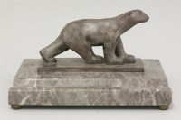 Lot 193 - A bronze and marble desk stand